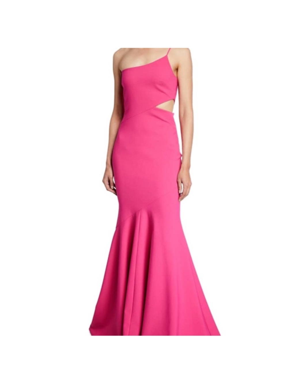 Likely Hot Pink One-Shoulder Mermaid Gown